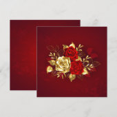 Drie juwelen Rozen Save The Date (Voorkant / Achterkant)