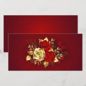 Drie juwelen Rozen Save The Date (Voorkant / Achterkant)