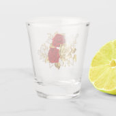 Drie juwelen Rozen Shot Glas (Achterkant)
