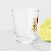 Drie juwelen Rozen Shot Glas (Links)