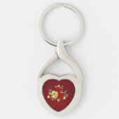 Drie juwelen Rozen Sleutelhanger (Voorkant)