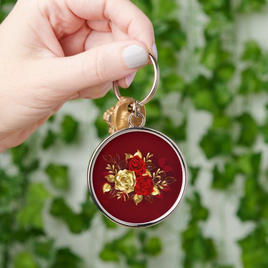 Drie juwelen Rozen Sleutelhanger (Hand)