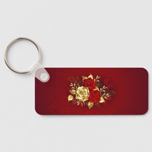 Drie juwelen Rozen Sleutelhanger (Achterkant)