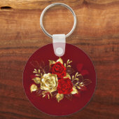 Drie juwelen Rozen Sleutelhanger (Voorkant)