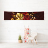 Drie juwelen Rozen Spandoek (Insitu)