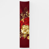 Drie juwelen Rozen Spandoek (Verticaal)