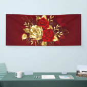 Drie juwelen Rozen Spandoek (Beurs)