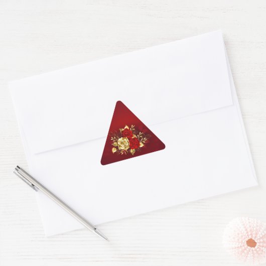 Drie juwelen Rozen Sticker (Envelop)