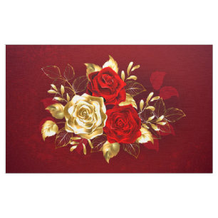 Drie juwelen Rozen Stof