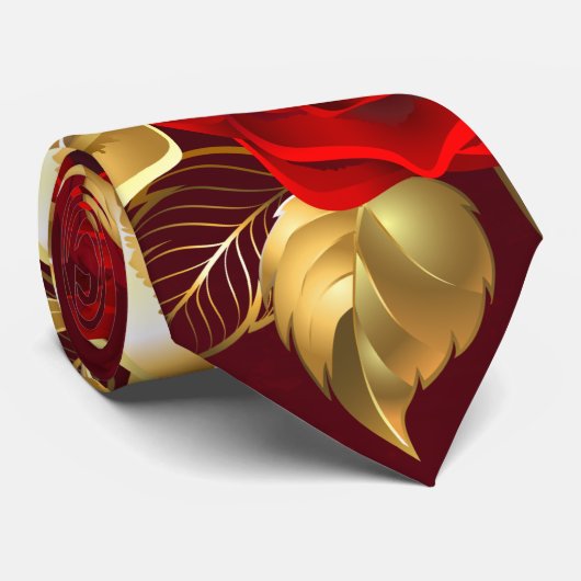 Drie juwelen Rozen Stropdas (Opgerold)