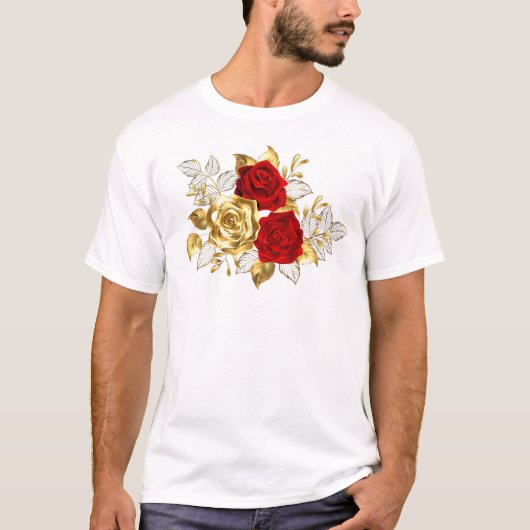 Drie juwelen Rozen T-shirt (Voorkant)