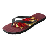 Drie juwelen Rozen Teenslippers (Schuin)