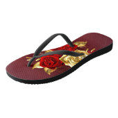 Drie juwelen Rozen Teenslippers (Schuin)