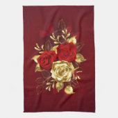 Drie juwelen Rozen Theedoek (Verticaal)