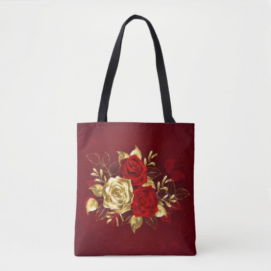 Drie juwelen Rozen Tote Bag (Voorkant)