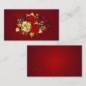 Drie juwelen Rozen Visitekaartje (Voorkant / Achterkant)