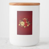 Drie juwelen Rozen Voedselcontainer Etiket (Voorkant)