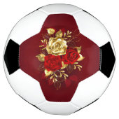 Drie juwelen Rozen Voetbal (Gedraaid)