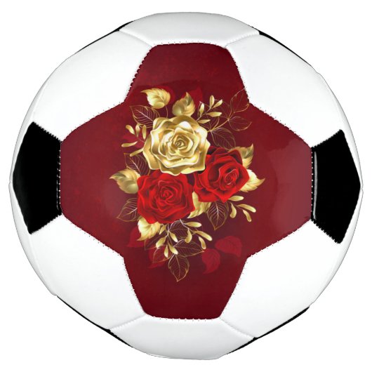 Drie juwelen Rozen Voetbal (Gedraaid)