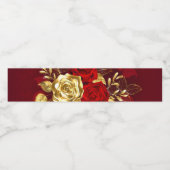 Drie juwelen Rozen Waterfles Etiket (Enkel label)