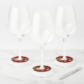 Drie juwelen Rozen Wijnglaslabel (Set)
