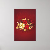 Drie juwelenrozen canvas afdruk (Voorkant)