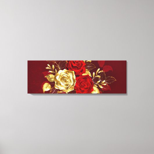 Drie juwelenrozen canvas afdruk (Voorkant)