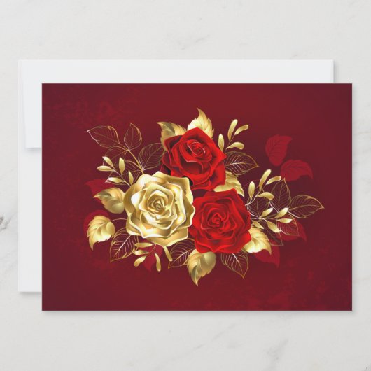 Drie juwelenrozen kaart (Voorkant)