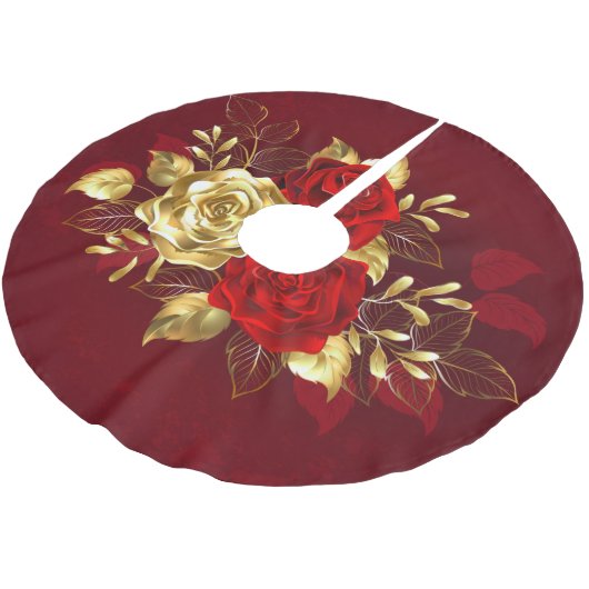 Drie juwelenrozen kerstboom rok (Gekanteld)