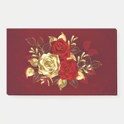 Drie juwelenrozen post-it® notes (Voorkant)