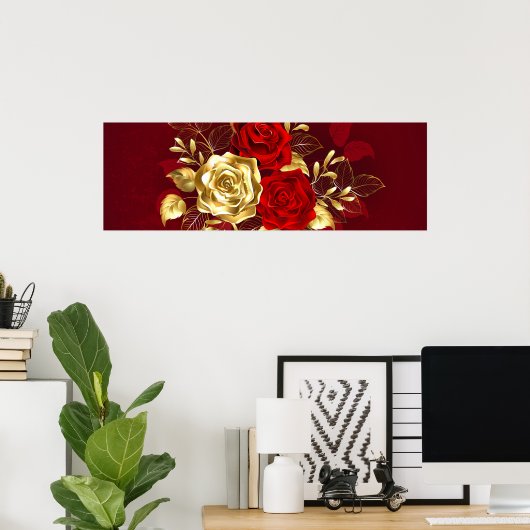 Drie juwelenrozen poster (Thuiskantoor)