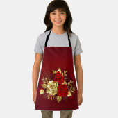 Drie juwelenrozen schort (Insitu)