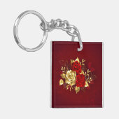 Drie juwelenrozen sleutelhanger (Voorkant Links)