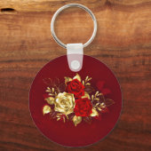 Drie juwelenrozen sleutelhanger (Voorkant)