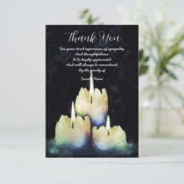 Drie kaarsen bedankkaart