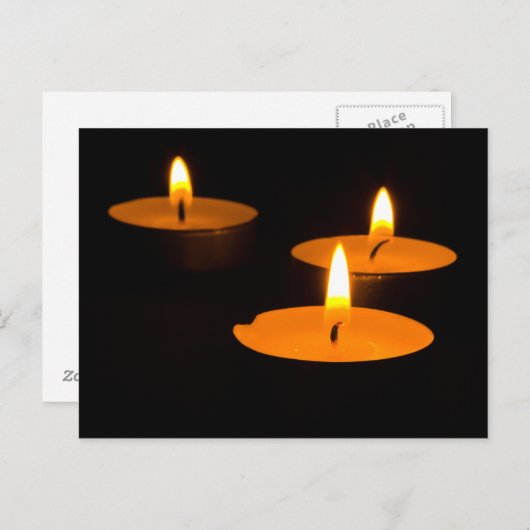 "Drie kaarsen" briefkaarten (Voorkant / Achterkant)