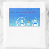 Drie kaarsen Homemade Gift Holiday Label (Tas)