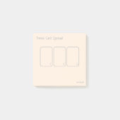 Drie Kaart Tarot Spread (klein, eenvoudig goud) Post-it® Notes (Voorkant)