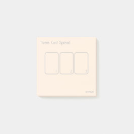 Drie Kaart Tarot Spread (klein, eenvoudig goud) Post-it® Notes