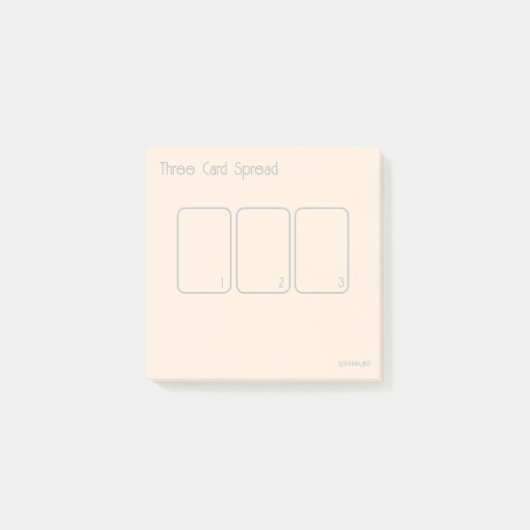 Drie Kaart Tarot Spread (klein, eenvoudig goud) Post-it® Notes (Voorkant)