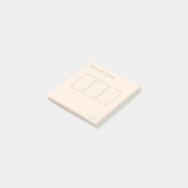 Drie Kaart Tarot Spread (klein, eenvoudig goud) Post-it® Notes (Schuin)