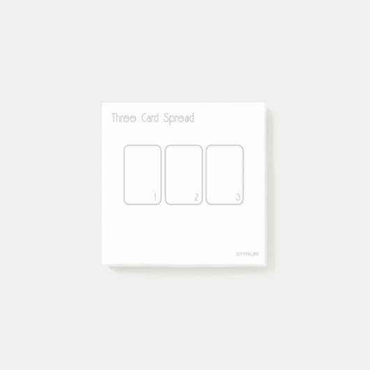 Drie Kaart Tarot Spread (klein, eenvoudig) Post-it® Notes (Voorkant)