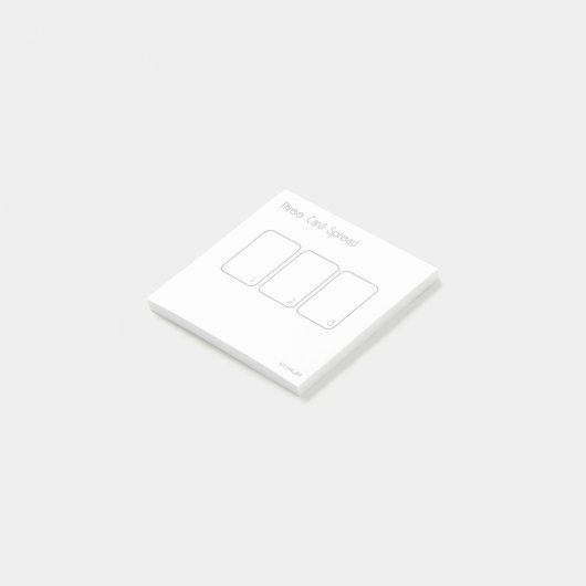 Drie Kaart Tarot Spread (klein, eenvoudig) Post-it® Notes (Schuin)