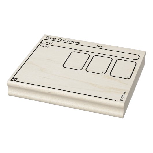 Drie Kaarten Tarot Spread Oracle Journal Documenta Rubberstempel (Stempel)