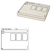 Drie Kaarten Tarot Spread Oracle Journal Documenta Rubberstempel (Gestempeld)