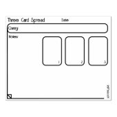 Drie Kaarten Tarot Spread Oracle Journal Documenta Rubberstempel (Afrduk)