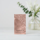 Drie Kaarten voor oorbaar beeldscherm | Roos Gold  Visitekaartje (Staand voorkant)