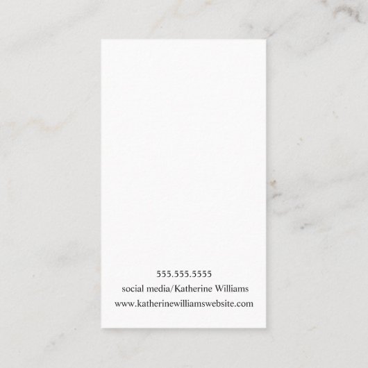 Drie Kaarten voor oorbaar beeldscherm | Waterverf  Visitekaartje (Achterkant)