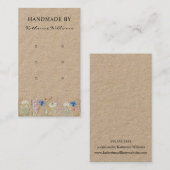 Drie Kaarten voor oorbaar beeldscherm | Wilde bloe Visitekaartje (Voorkant / Achterkant)