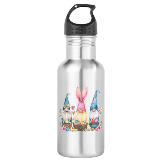 Drie kabouter Pasen Kabouter Paasei T-Shirt Waterfles (Voorkant)